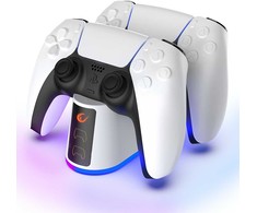 Rampage RP-PS5 PlayStation 5 greito įkrovimo stotelė su RGB apšvietimu