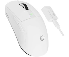 Pelė žaidimams Rampage Zenith. BT + USB + 2.4g. Paw3395. Nordic 52833 MCU. Balta