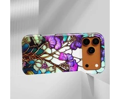 Voltuna Dėklas „Amethyst Blossoms Glow“ su MagSafe Apple iPhone 13-17 modeliams