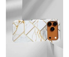Voltuna Dėklas „Baltas Marble Luxe Lines“ su MagSafe Apple iPhone 13-17 modeliams