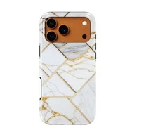 Voltuna Dėklas „Baltas Marble Luxe Lines“ su MagSafe Apple iPhone 13-17 modeliams