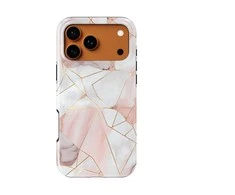 Voltuna Dėklas „Blush Marble Shards“ su MagSafe Apple iPhone 13-17 modeliams