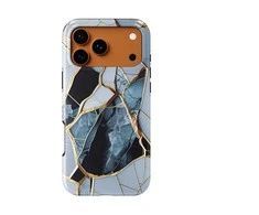 Voltuna Dėklas „Broken Stone Gold Inlay“ su MagSafe Apple iPhone 13-17 modeliams