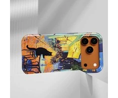 Voltuna Dėklas „Café Noir Cat“ su MagSafe Apple iPhone 13-17 modeliams