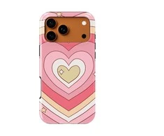 Voltuna Dėklas „Candy Stripe Hearts“ su MagSafe Apple iPhone 13-17 modeliams