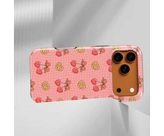Voltuna Dėklas „Cherry Bow Grid“ su MagSafe Apple iPhone 13-17 modeliams