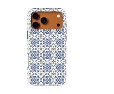 Voltuna Dėklas „Classic Indigo Motif“ su MagSafe Apple iPhone 13-17 modeliams