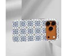 Voltuna Dėklas „Classic Indigo Motif“ su MagSafe Apple iPhone 13-17 modeliams