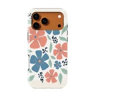 Voltuna Dėklas „Coral &amp; Mėlyna Blooms“ su MagSafe Apple iPhone 13-17 modeliams