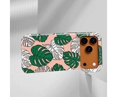 Voltuna Dėklas „Coral Monstera Mix“ su MagSafe Apple iPhone 13-17 modeliams