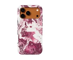 Voltuna Dėklas „Crimson Marble Flow“ su MagSafe Apple iPhone 13-17 modeliams
