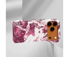 Voltuna Dėklas „Crimson Marble Flow“ su MagSafe Apple iPhone 13-17 modeliams