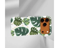 Voltuna Dėklas „Diamond Monstera Pattern“ su MagSafe Apple iPhone 13-17 modeliams