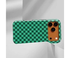 Voltuna Dėklas „Emerald Checkerboard“ su MagSafe Apple iPhone 13-17 modeliams