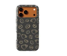 Voltuna Dėklas „Espresso Bean Sketch“ su MagSafe Apple iPhone 13-17 modeliams