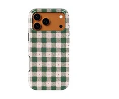 Voltuna Dėklas „Forest Plaid Chic“ su MagSafe Apple iPhone 13-17 modeliams