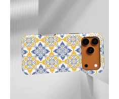 Voltuna Dėklas „Golden Bloom Tilework“ su MagSafe Apple iPhone 13-17 modeliams