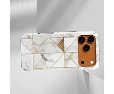 Voltuna Dėklas „Golden Geometry Marble“ su MagSafe Apple iPhone 13-17 modeliams