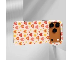 Voltuna Dėklas „Golden Heart Sparkle“ su MagSafe Apple iPhone 13-17 modeliams