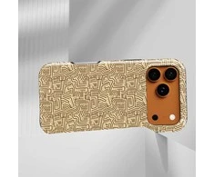 Voltuna Dėklas „Golden Maze Texture“ su MagSafe Apple iPhone 13-17 modeliams