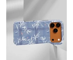 Voltuna Dėklas „Indigo Bamboo Breeze“ su MagSafe Apple iPhone 13-17 modeliams