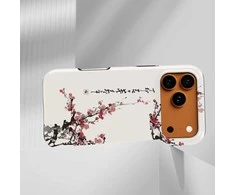 Voltuna Dėklas „Ink Plum Blossom“ su MagSafe Apple iPhone 13-17 modeliams