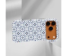 Voltuna Dėklas „Mėlyna &amp; Gold Filigree“ su MagSafe Apple iPhone 13-17 modeliams