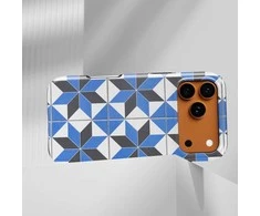 Voltuna Dėklas „Mėlyna Starburst Tile“ su MagSafe Apple iPhone 13-17 modeliams