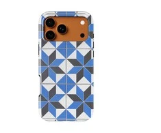 Voltuna Dėklas „Mėlyna Starburst Tile“ su MagSafe Apple iPhone 13-17 modeliams