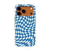 Voltuna Dėklas „Mėlyna Wave Check“ su MagSafe Apple iPhone 13-17 modeliams
