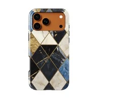 Voltuna Dėklas „Midnight Harlequin Marble“ su MagSafe Apple iPhone 13-17 modeliams