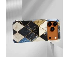 Voltuna Dėklas „Midnight Harlequin Marble“ su MagSafe Apple iPhone 13-17 modeliams