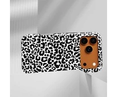 Voltuna Dėklas „Midnight Leopard Whiteout“ su MagSafe Apple iPhone 13-17 modeliams