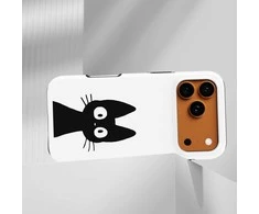 Voltuna Dėklas „Minimalist Juodas Cat Pop“ su MagSafe Apple iPhone 13-17 modeliams