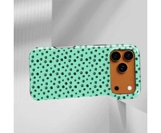 Voltuna Dėklas „Mint Polka Pop“ su MagSafe Apple iPhone 13-17 modeliams