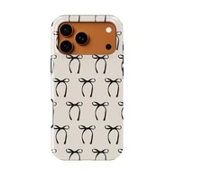 Voltuna Dėklas „Monochrome Bow Repeat“ su MagSafe Apple iPhone 13-17 modeliams