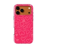 Voltuna Dėklas „Neon Heart Scribbles“ su MagSafe Apple iPhone 13-17 modeliams