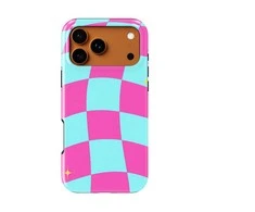 Voltuna Dėklas „Neon Pop Check“ su MagSafe Apple iPhone 13-17 modeliams