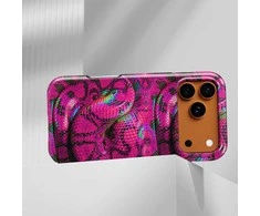 Voltuna Dėklas „Neon Snake Glitch“ su MagSafe Apple iPhone 13-17 modeliams