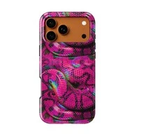 Voltuna Dėklas „Neon Snake Glitch“ su MagSafe Apple iPhone 13-17 modeliams