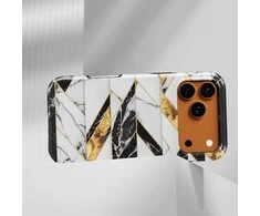 Voltuna Dėklas „Noir &amp; Gold Chevron Marble“ su MagSafe Apple iPhone 13-17 modeliams
