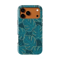 Voltuna Dėklas „Ocean Teal Monstera“ su MagSafe Apple iPhone 13-17 modeliams