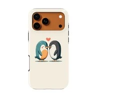 Voltuna Dėklas „Penguin Lovebirds“ su MagSafe Apple iPhone 13-17 modeliams