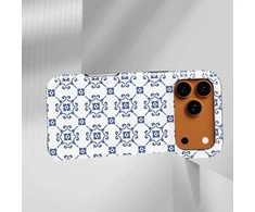 Voltuna Dėklas „Petite Indigo Pattern“ su MagSafe Apple iPhone 13-17 modeliams