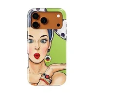 Voltuna Dėklas „Pop Art Surprise Girl“ su MagSafe Apple iPhone 13-17 modeliams