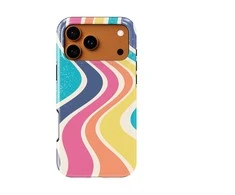 Voltuna Dėklas „Rainbow Groove“ su MagSafe Apple iPhone 13-17 modeliams