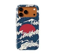 Voltuna Dėklas „Raudona Sun Waves“ su MagSafe Apple iPhone 13-17 modeliams