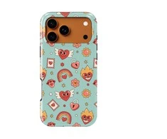 Voltuna Dėklas „Retro Love Vibes“ su MagSafe Apple iPhone 13-17 modeliams