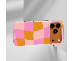 Voltuna Dėklas „Retro Peach Pop“ su MagSafe Apple iPhone 13-17 modeliams