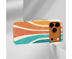 Voltuna Dėklas „Retro Streamlines“ su MagSafe Apple iPhone 13-17 modeliams